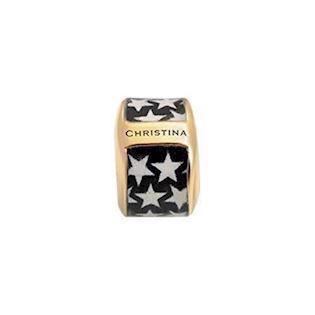 Christina Stars charm – forgyldt sølv, 6 mm til Classic læderarmbånd